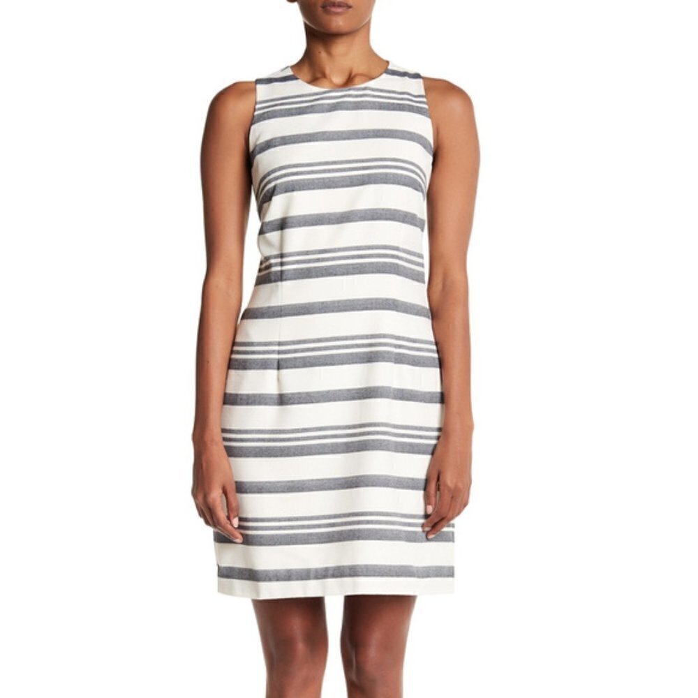 Cupcakes and Cashmere Decker Dress in Black and Cream Stripe